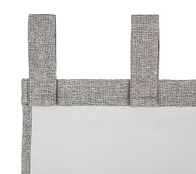 Штора Димаут Рогожка с креплением Петли с липучкой v12 блэкаут