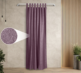 Штора Димаут Рогожка с креплением Петли v24 блэкаут