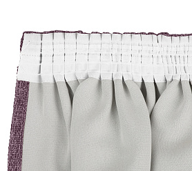 Штора Димаут Рогожка с креплением Шторная тесьма v24 блэкаут