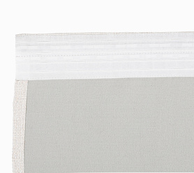 Штора Димаут Рогожка с креплением Шторная тесьма v01 блэкаут