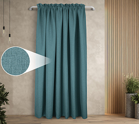 Штора Димаут Рогожка с креплением Кулиса с гребешком v17 блэкаут