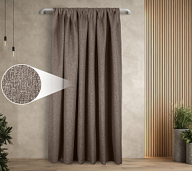 Штора Димаут Рогожка с креплением Кулиса v25 блэкаут