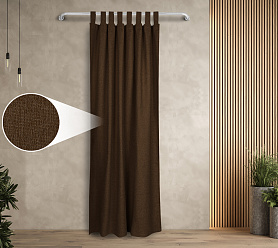 Штора Димаут Рогожка с креплением Петли с липучкой v26 блэкаут