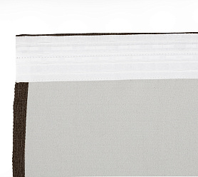 Штора Димаут Рогожка с креплением Шторная тесьма v27 блэкаут