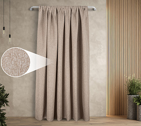 Штора Димаут Рогожка с креплением Кулиса v03 блэкаут