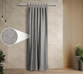 Штора Димаут Рогожка с креплением Петли v12 блэкаут