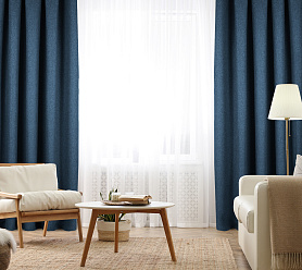 Штора Димаут Рогожка с креплением Люверсы v19 блэкаут