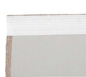 Штора Димаут Рогожка с креплением Шторная тесьма v03 блэкаут