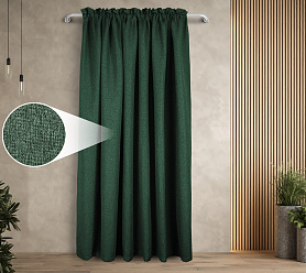 Штора Димаут Рогожка с креплением Кулиса с гребешком v21 блэкаут