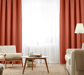 Штора Димаут Рогожка с креплением Люверсы v22 блэкаут