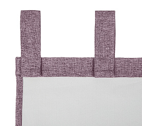 Штора Димаут Рогожка с креплением Петли с липучкой v24 блэкаут