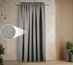 Штора Димаут Рогожка с креплением Кулиса с гребешком v12 блэкаут