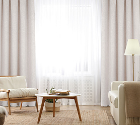 Штора Димаут Рогожка с креплением Люверсы v01 блэкаут