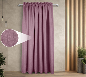 Штора Димаут Рогожка с креплением Кулиса с гребешком v23 блэкаут