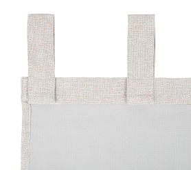 Штора Димаут Рогожка с креплением Петли с липучкой v02 блэкаут