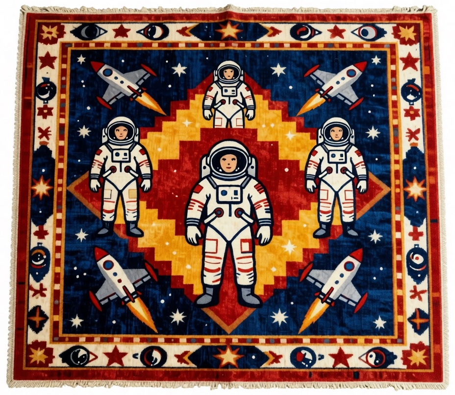 ковер в стиле ретро 1