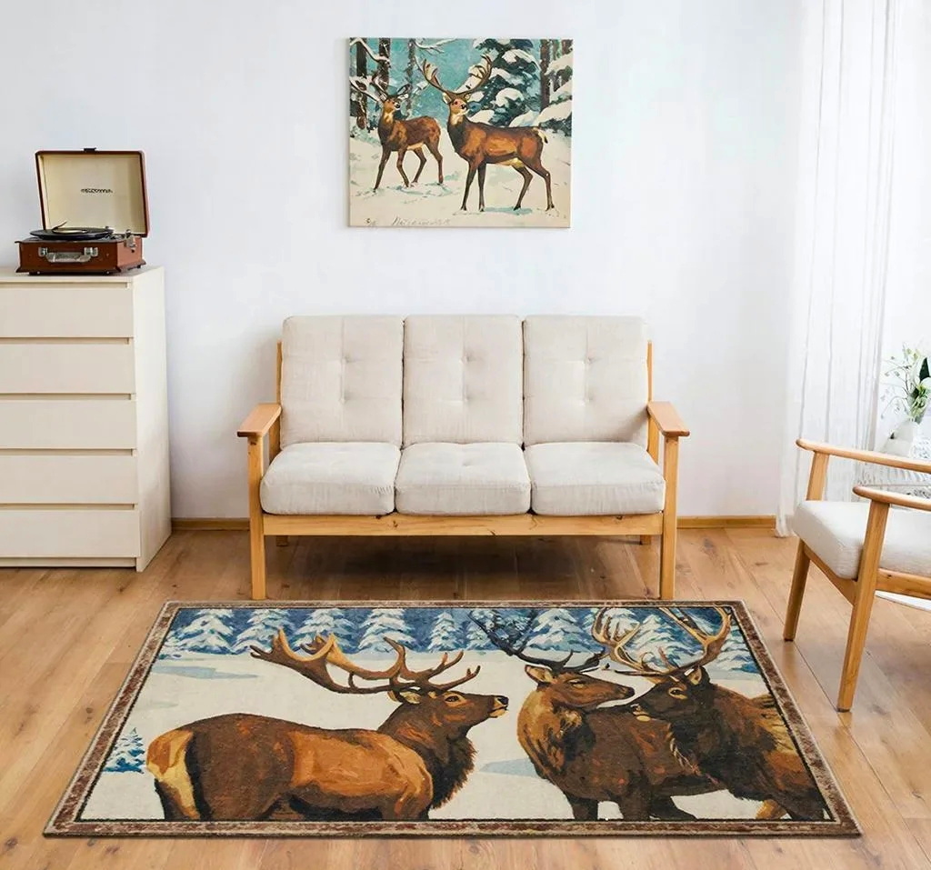 ковер с оленями