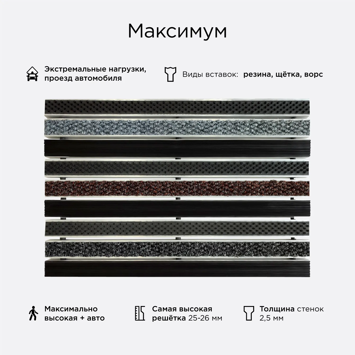 Грязезащитная решетка Максимум