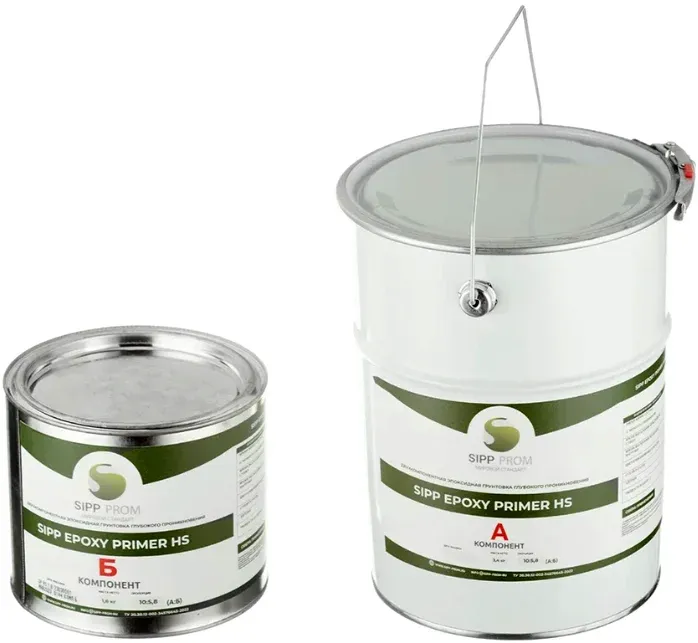 Двухкомпонентная эпоксидная грунтовка глубокого проникновения SIPP Epoxy Primer HS 1 кг