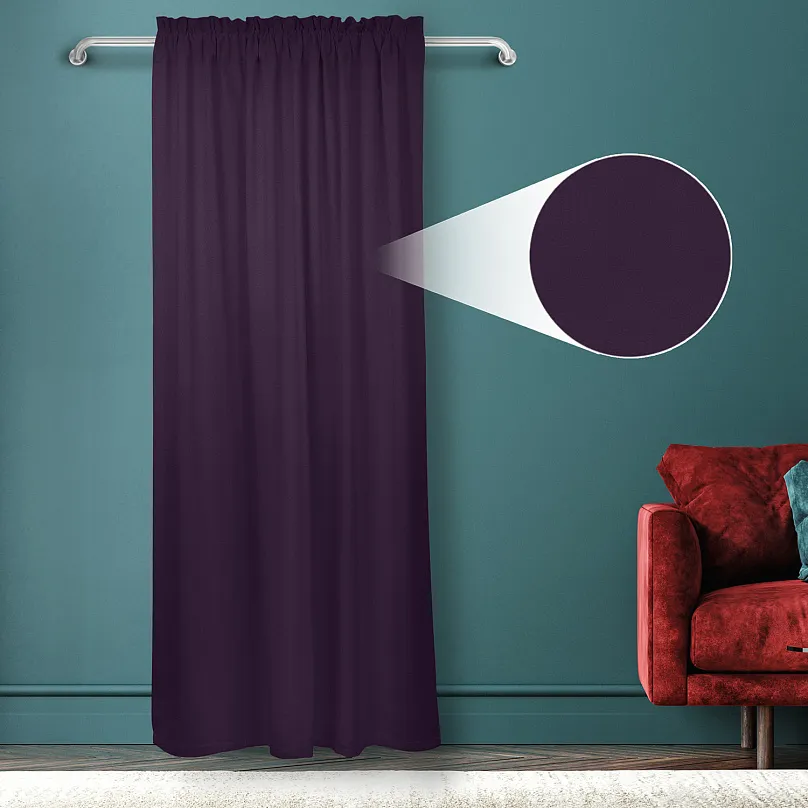 Штора Велюр матовый v27 с креплением кулиса с гребешком. Фото 1