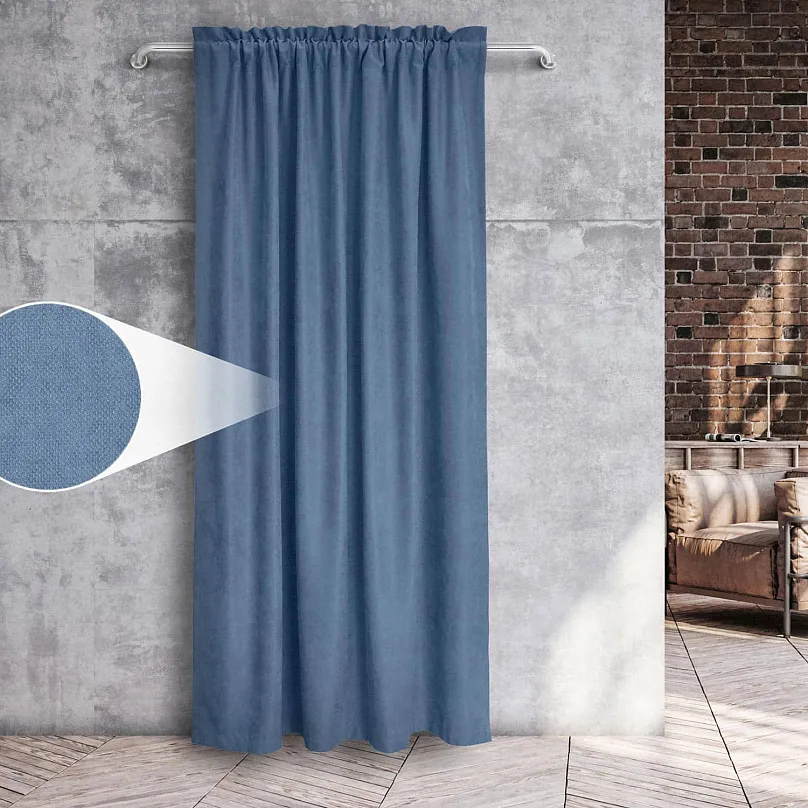Штора Канвас однотонная v41 с креплением кулиса с гребешком. Фото 3