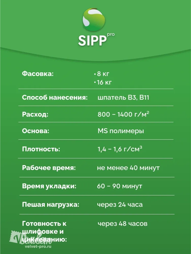 Клей для паркета SIPP 1K MS-полимерный