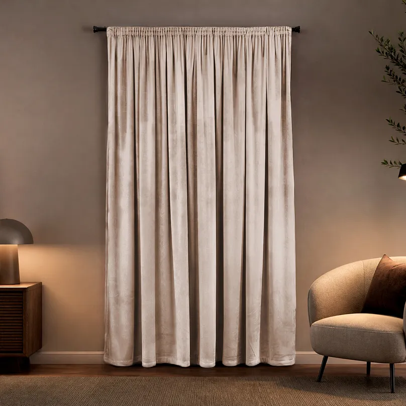 Штора Велюр глянцевый v07 с креплением шторная тесьма. Фото 1