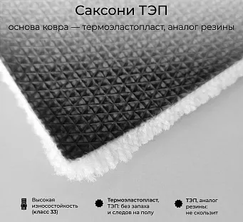 Саксони ТЭП с логотипом — придверный коврик с прорезиненной основой