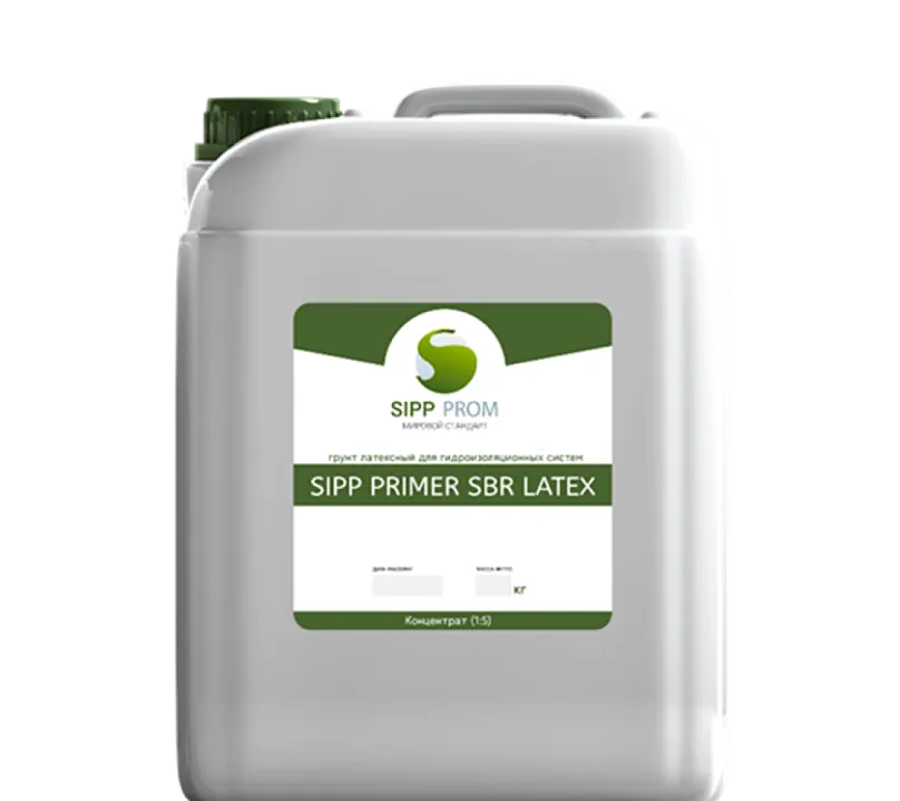 Грунт латексный для гидроизоляционных систем SIPP Primer SBR LATEX Концентрат 1 кг
