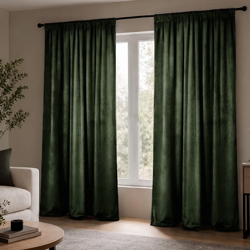 Штора Велюр глянцевый v35 с креплением кулиса. Фото 2