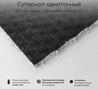 Суперноп однотонный — входной ковер с кантом