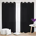 Штора Стандарт черная с креплением люверсы. Фото 1