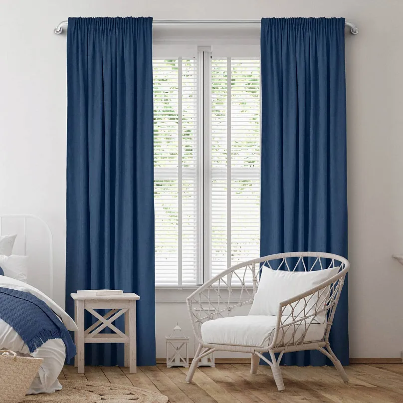 Штора Канвас однотонная v41 с креплением шторная тесьма. Фото 2