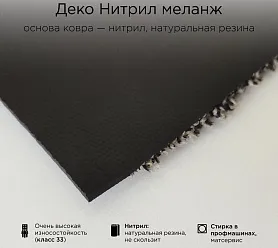 Деко Нитрил меланж — однотонный грязезащитный коврик