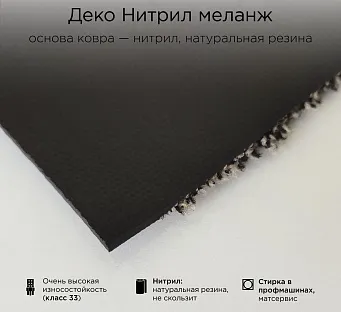 Деко Нитрил меланж — однотонный грязезащитный коврик
