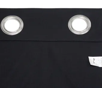 Штора Стандарт черная с креплением люверсы. Фото 6