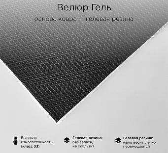 Велюр Гель с логотипом — придверный прорезиненный коврик