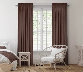 Штора Канвас однотонная v17 с креплением шторная тесьма. Фото 2