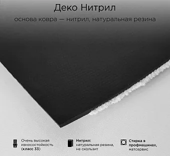 Деко Нитрил с логотипом — грязезащитный придверный коврик на резиновой основе