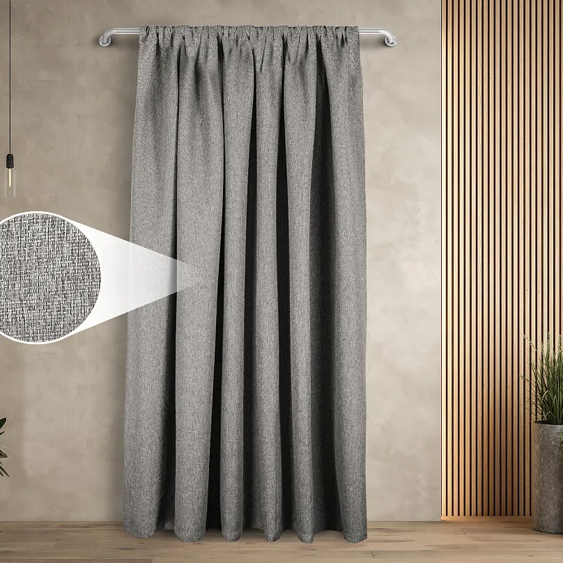 Штора Димаут Рогожка v12 с креплением кулиса. Фото 1