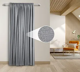 Штора Блэкаут Долли v08 с креплением шторная тесьма
