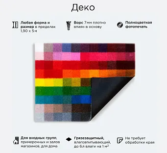Деко с логотипом — влаговпитывающий коврик на экологичной резиновой основе