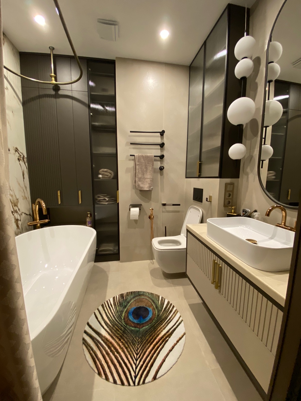 Ковер Деко для оформления ванной комнаты