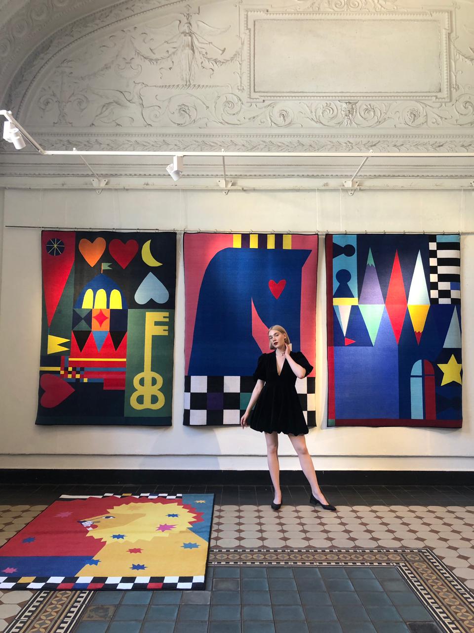 Ковер Саксони ТЭП 150х210 для выставки искусств