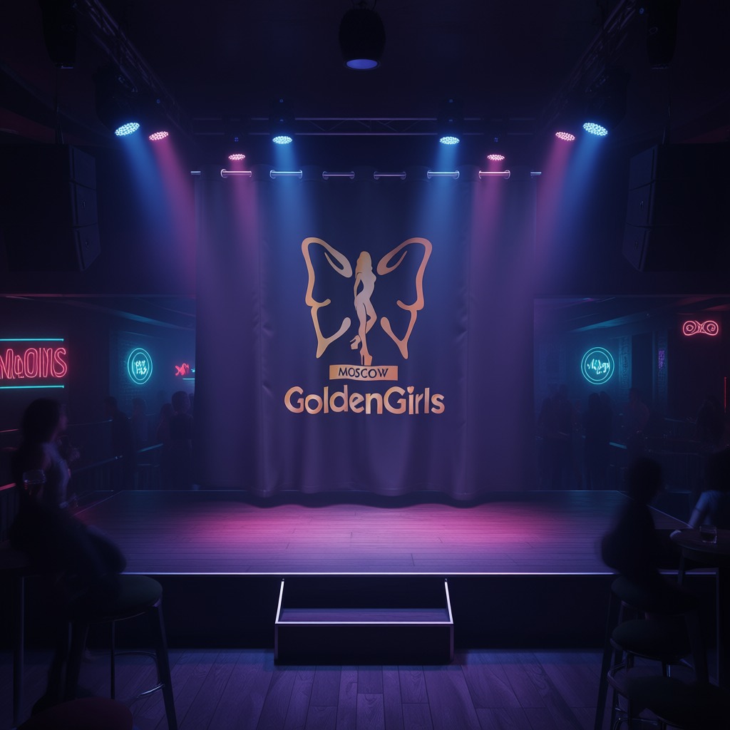 Штора с лого в ночной клуб