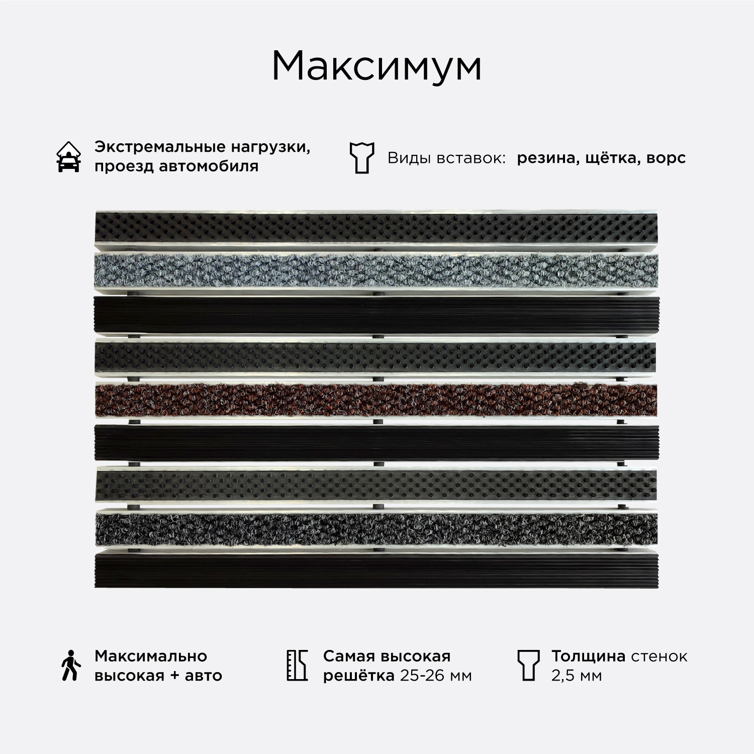 Грязезащитная решетка Максимум