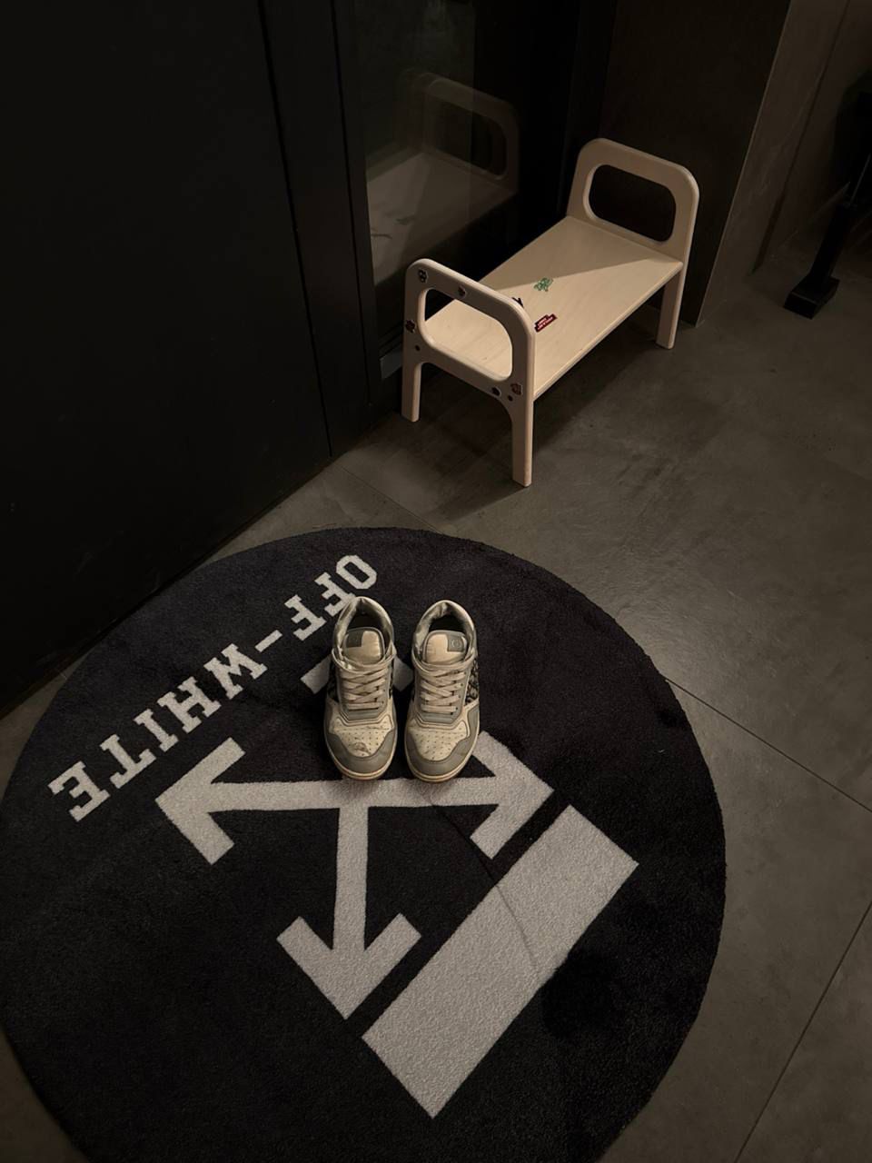 Ковер придверный круглой формы на заказ для дома