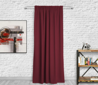 Шторы Премиум рубиновые на тесьме. Фото 3