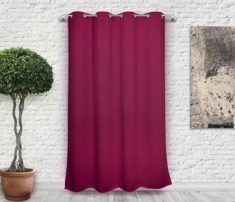 Шторы Премиум рубиновые на люверсах. Фото 3