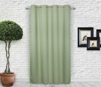 Шторы Премиум зеленые на люверсах. Фото 3
